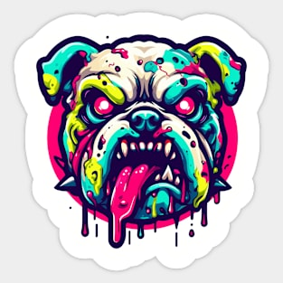 Zombie Bulldog Sticker